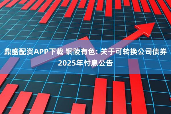 鼎盛配资APP下载 铜陵有色: 关于可转换公司债券2025年付息公告
